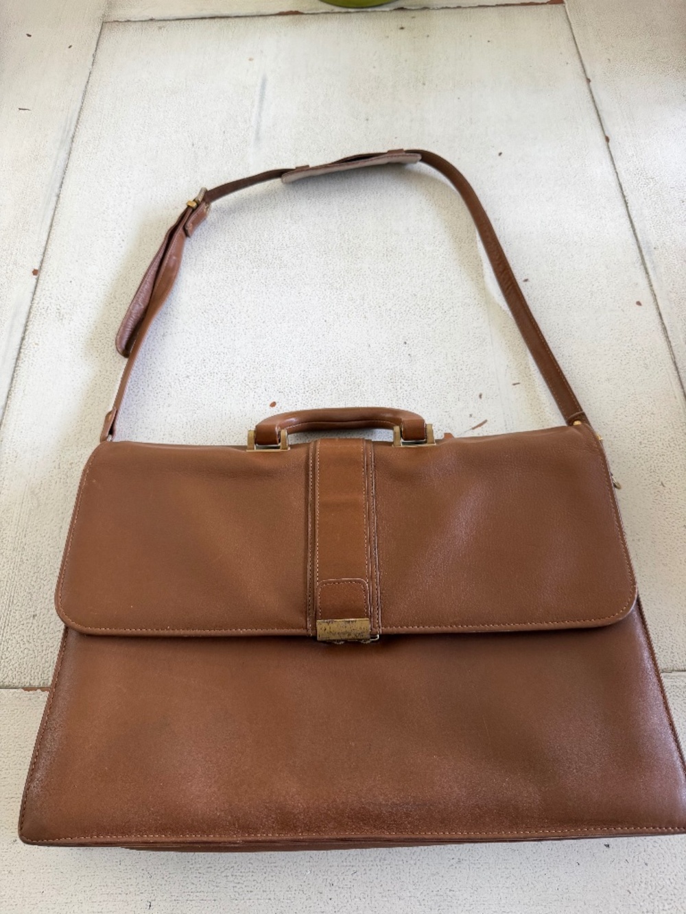 Vintage Cole Haan Leather Messenger Bag
